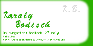 karoly bodisch business card